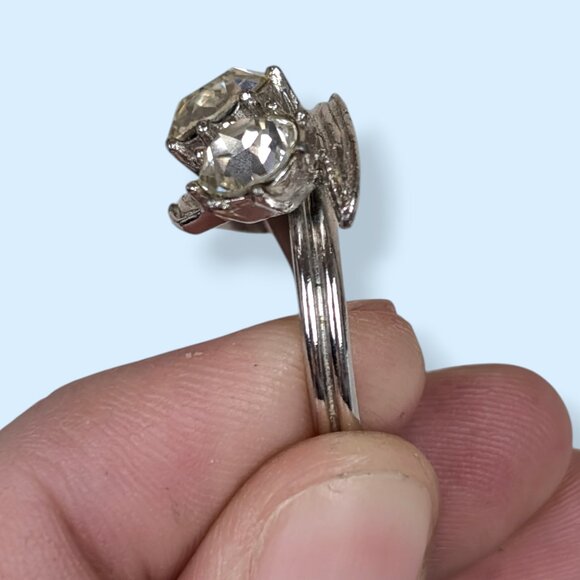 V. Mid-Century Trilogy Cocktail Ring - Picture 5 of 8